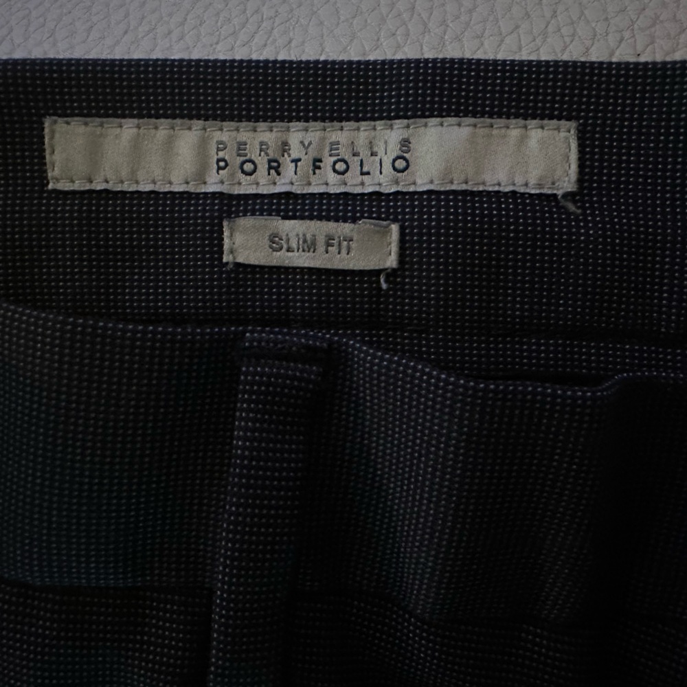 Perry Ellis Portfolio-Slim Fit-33x30-Grey Print